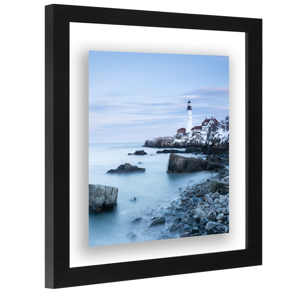 11x11 Black Square Floating Frame Display a Floating Photograph