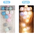 thumbnail image 3 of 1pc Macaron 20er 3M LED bola de luz colorida bola de algodón luces de hadas decoración de Navidad decoración del hogar niñas princesa habitación de los niños boda decoración del estado de ánimo JM, 3 of 5