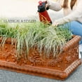 thumbnail image 2 of DAVYLINE Heavy Duty Large Cement Planter Box - Vintage Lion Head Concrete Rectangular Planter - 42.5" L. x 19" W. x 14.5" H. Rust Color, 2 of 6
