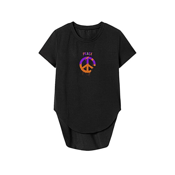 Camiseta para mujer traje de verano suave clásico cuello redondo camiseta para viaje trabajo senderismo S
