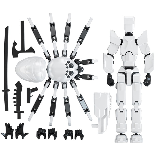 Figures Modelo Robot Unión Múltiple Conjunto Robots para Coleccionistas () White