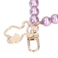 thumbnail image 1 of 3Pcs Pearl Key Chain 10mm Various Styles High Gloss Smoother Edges Pearl Hand Wrist Lanyard with Metal Buckle for Phone Case H20 Purple, 1 of 3