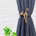 thumbnail image 2 of Creative Cat Magnetic Curtain Tiebacks Transparent Curtain Tiebacks Set of 2 Curtain Holders Curtain Retainer Buckles Curtain Binder Curtain Retractor for Home Office Hotel Decoration Gold, 2 of 4