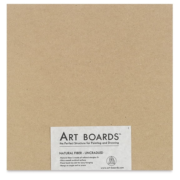 Art Boards Natural Fiber Painting Panel - 12" x 12" x 3/8", Uncradled