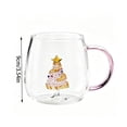 thumbnail image 3 of Glass Christmas Tree Mug, Transparent 3D Design Beverage Cup, Holiday Gift Cup, 3 of 7