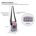 thumbnail image 4 of HELLHERO Horse Cherry Blossom Pattern with Zipper Closed Polyester Underarm Shoulder Bag Men, Women 4.33x1.97x7.09, 4 of 5