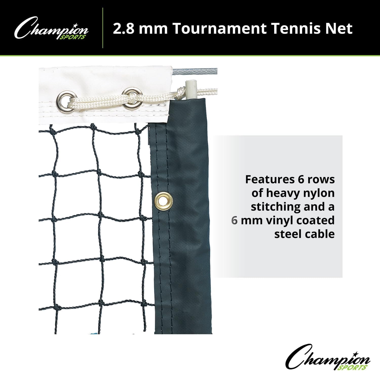 Champion Sports Tournament Tennis Nets, 2.8mm