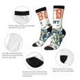 thumbnail image 4 of Fotbe Cowboy Rising Horse Calcetas Largas con Estampado para Hombre y Mujer – Calcetas de Compresión Transpirables y Elásticas, Viajar y Uso Diario Talla 5-11, 4 of 6
