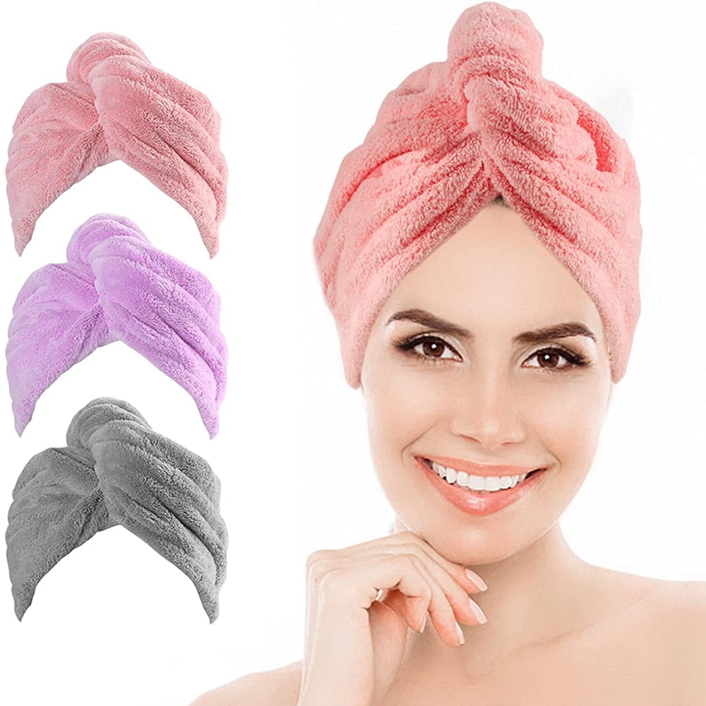 Microfiber Hair Towel Wrap for Women Men Bathroom Essential