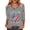 GrayA&24^0429L, variant on S-5XL 1776-2026 USA 250th Anniversary Shirt Flag Print 3/4 Length Sleeve 4th of July Outfits for Women We the People Celebration Freedom Patriotic Shirt Women