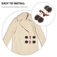 thumbnail image 3 of FELTECHELECTR 2 Pairs Horn Shape Coat Button for Outerwear Multi Vintage Closure Cold Weather Use, 3 of 8