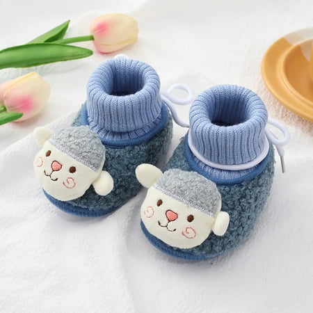 

LYCAQL Toddler Shoes Baby Girls Boys Warm Shoes Soft Booties Snow Comfortable Boots Toddler Warming And Fashion Cute Boys Fall Shoes (Blue 5.5 Toddler)