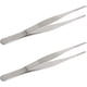 thumbnail image 1 of Pinzas de acero inoxidable, pinzas romas rectas de acero inoxidable de 7,87 pulgadas de largo con herramienta de jardín diaria con punta dentada, 2 unidades, 1 of 5