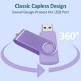 thumbnail image 3 of czcpp-USB Stick 2 Go Lot de 5, Clé USB 2.0 2 Go avec Lanières Clé USB Pivotante 5 Pcs (Mixcolors), 3 of 4