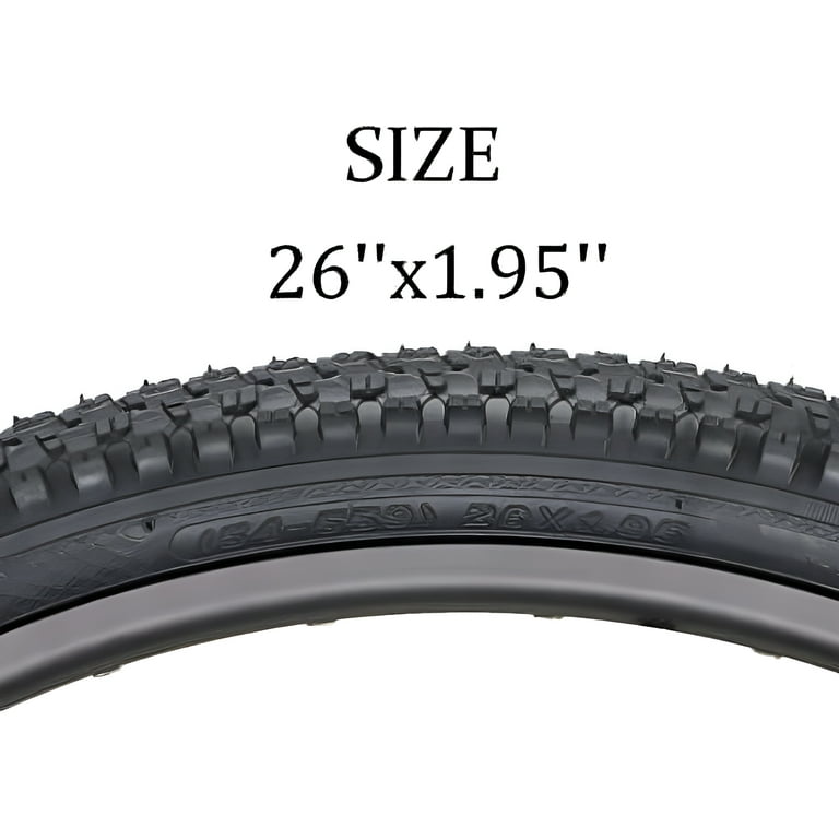 MOHEGIA 26x1.95 Inch Folding Mountain Bike Tire Black Sidewall Durable Quiet Walmart