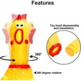 thumbnail image 4 of 6 Pack Rubber Screaming Chicken Toy Yellow Rubber Squeaking Chicken Toy Novelty And Durable Rubber, 4 of 5
