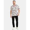 thumbnail image 2 of Hello Kitty Men's and Big Men's Print Button-Up Shirt with Short Sleeves, Sizes XS-3XL, 2 of 5