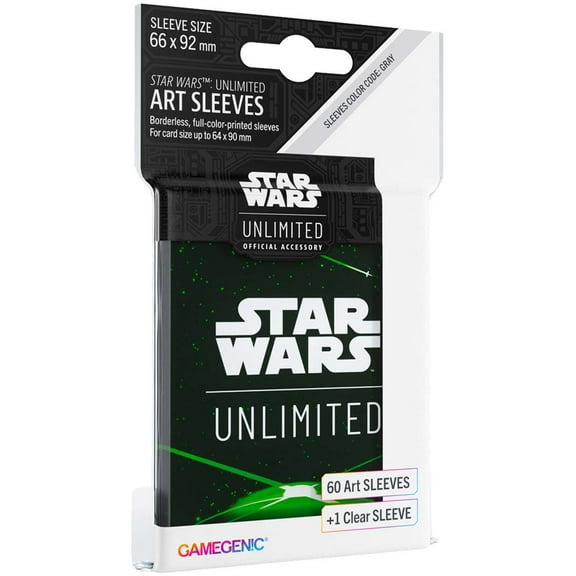 Gamegenic Star Wars Unlimited Art Sleeves - Green Card Back (60ct)