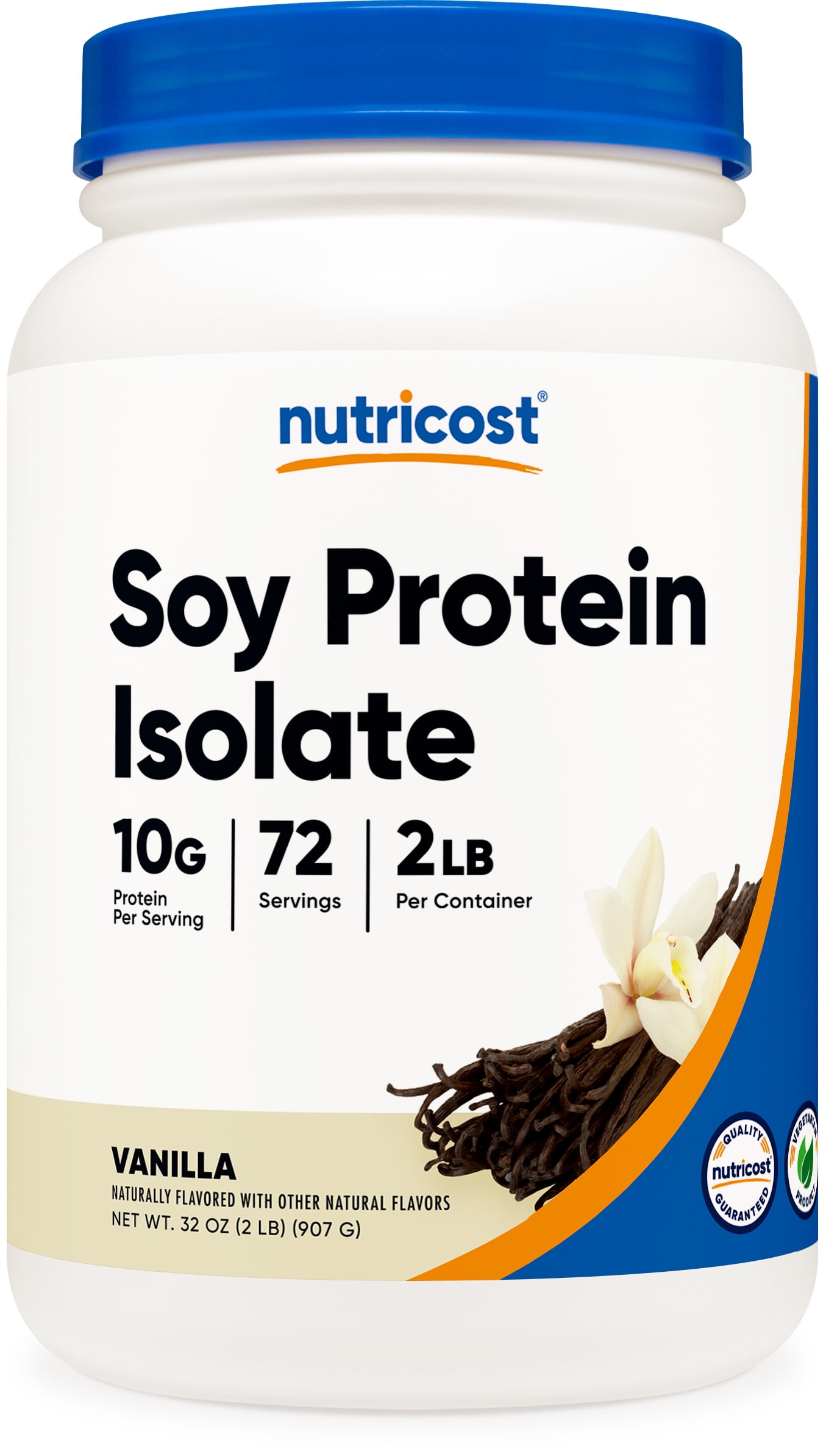 Nutricost Soy Protein Powder, 2 LB Vanilla - Non-GMO & Gluten ...