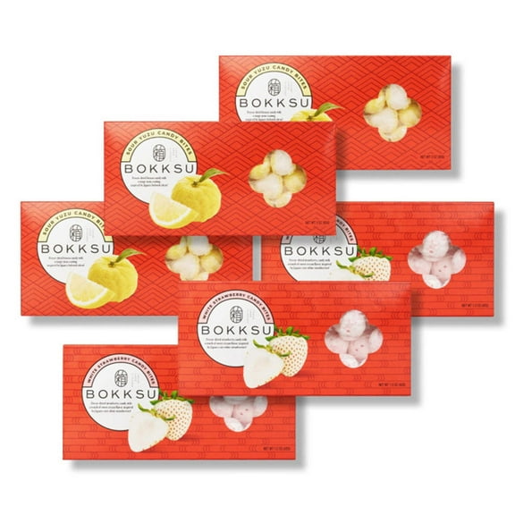 Bokksu Japanese Candy Bites Duo: White Strawberry & Sour Yuzu (3-pack)