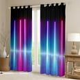 thumbnail image 2 of Abstract Ombre Curtains,Pink Teal Black Neon Curtains & Drapes Geometric Striped Curtains 30%-50% Blackout Adult,Gradient Stripe Window Curtain for Living Room, 2 of 6