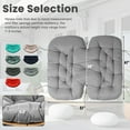 thumbnail image 6 of Geemuslly Rocking Egg Chair Cushion Replacement, 6.3'' Thickened Papasan Seat Pad with Ties, Overstuffed Waterproof Cushion for Indoor Outdoor Patio or Garden (Only Cushion), 6 of 7