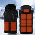 thumbnail image 6 of Tiqkatyck Heated Vest Women's 9 Zones Heated Vest Hooded Collar Washable Jacket Heating Coat Heating 3 Heated Level Coat with Pockets Sweater Vest Black, 6 of 9