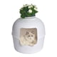 thumbnail image 1 of KE WOOW Maceta con Cama y/o Arenero Oculto para Gatos, Perros y otras Mascotas, Color Blanco KE WOOW Casa arenero maceta, 1 of 9