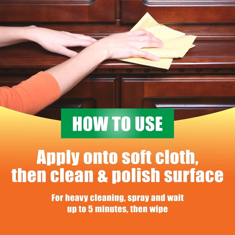 Orange Glo Wood Furniture 2-in-1 Clean & Polish Spray, 16 oz (2-Pack) photo 4