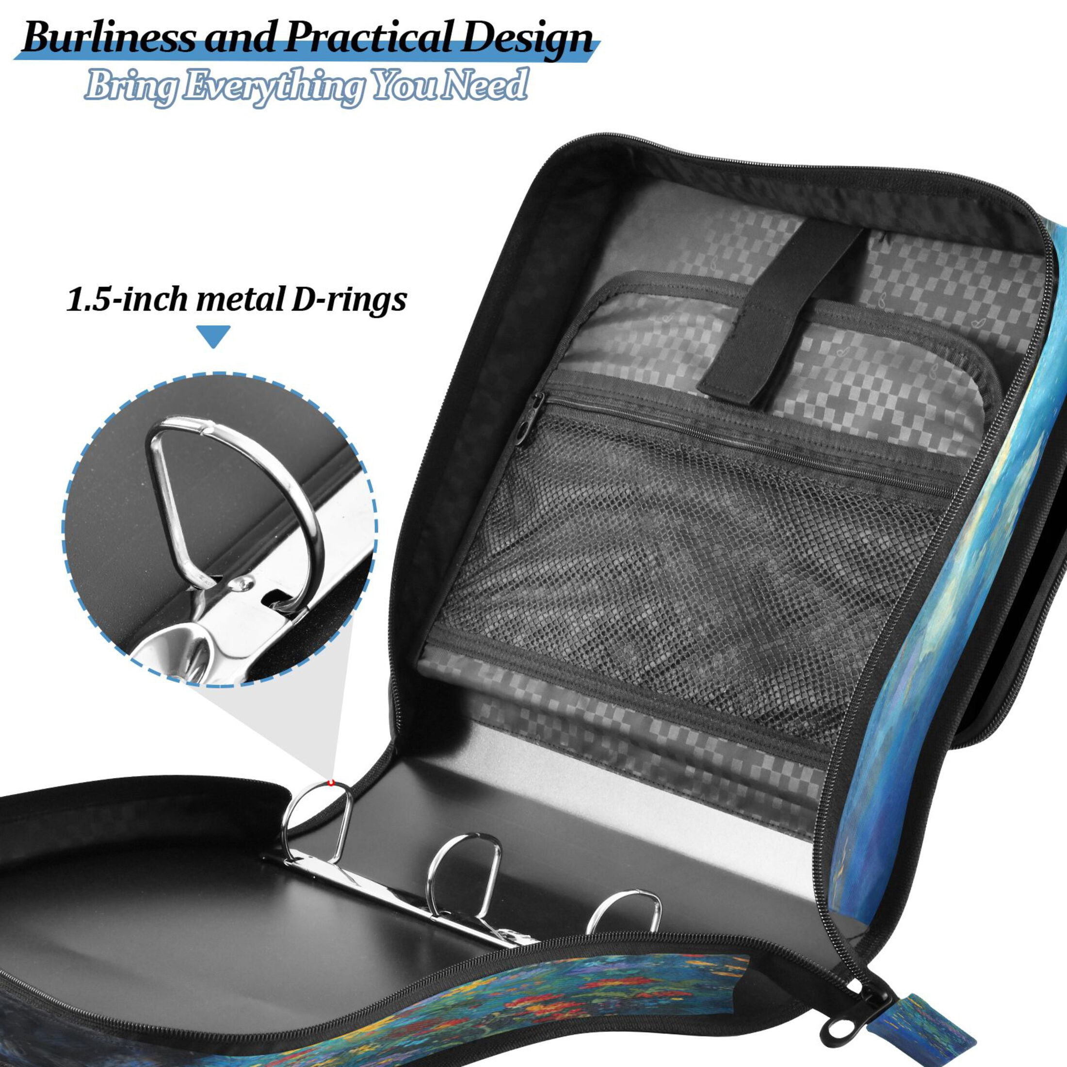 YAZAOO Zipper Binder trapper keeper Documents Organized Design 0_1 (74) Printed