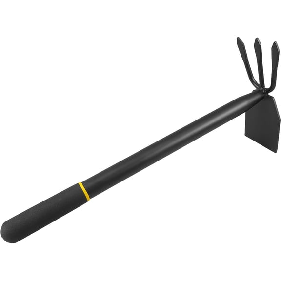ABCISI Hoe and Cultivator, Garden Rake Hand Tiller Tool Heavy Duty Cultivator Hoe for loosening Soil Weeding Digging Flower Planting Garden Farming Agriculture Tool