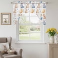 thumbnail image 6 of Easter Rabbit Egg Swag Valances for Kitchen Window, Watercolor Floral Small Swag Valances Rod Pocket Curtain Drapes Window Treatment for Bedroom Bathroom, 56x36 Inch, 6 of 9