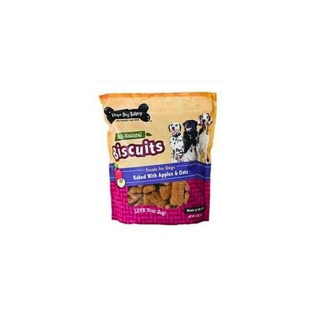 Three Dog Bakery Biscuits Apple Oatmeal Dog Treats, 32 Ounce