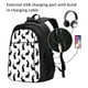 thumbnail image 2 of Fotbe Black Rabbit Mochila con Estampado y Puerto USB para Hombre y Mujer, Mochila Antirrobo, Mochila de Viaje, Mochila Escolar, Mochila Universitaria, 2 of 7
