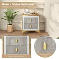 thumbnail image 2 of Resenkos Versatile 2-Drawer Nightstand – Functional Storage for Living Room & Bedroom, Perfect Side Table Solution, Natural + Golden + White, 2 of 8