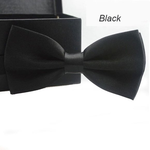 Under $5 Tie Black Classic Mens Novelty Tuxedo Necktie Fashion Tie Wedding Bow Black Tie