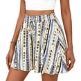 thumbnail image 4 of PRETTYGARDEN Women's Flowy Shorts Summer Fashion Beach Vacation Clothes Casual High Waist Wide Leg Ruffle Shorts, 4 of 8