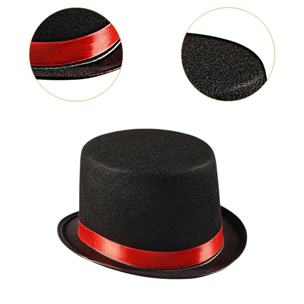 Tachiuwa Black Top Hat Classic Dance Hat Fedoras for Nightclub