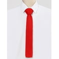 thumbnail image 2 of Corbata de Punto Allegra K Moda para Hombres color Sólido rojo Oscuro Talla única, 2 of 5
