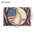 thumbnail image 4 of Yayeee Bath Rug for Bathroom Floor Non Slip Rectangle Fluffy Soft Absorbent Mat, 16"x24", Baseball Pattern, 4 of 7