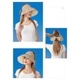 thumbnail image 5 of HONHUZH Summer Hats Womens Wide Brim Sun Hat Foldable Ponytail Hole Summer Beach Travel Cap, 5 of 6