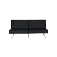 thumbnail image 2 of Hometrends Evie Black Faux-Leather Convertible Futon, 2 of 9