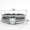 thumbnail image 2 of Womens Rings High polished (no plating) 316L Stainless Steel Ring with AAA Grade CZ in Clear TK1435, 2 of 4