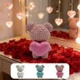 thumbnail image 1 of Figurita de oso corazón de resina | Adorno romántico de osiuches azul rosa blanco | Regalo de aniversario para parejas | Adorable decoración de escritorio para dormitorio | Recuerdos de colección, 1 of 6