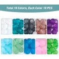 thumbnail image 4 of PH 10mm Frosted Glass Beads 120pcs Bracelet Bead 10 Color Round Loose Beads Transparent Frosted Bead for Necklace Bracelet Earring Jewelry Making Colorful, 4 of 9