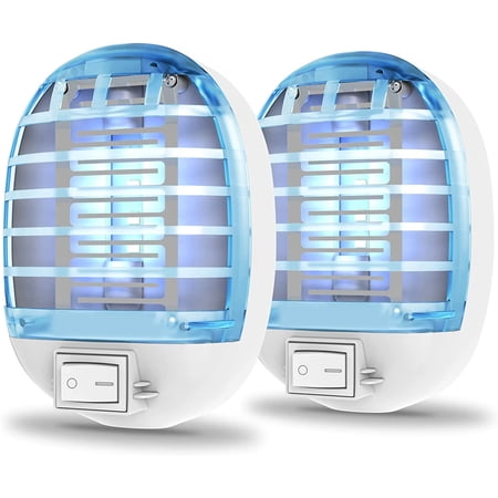 Indoor Zapper  Bug Zapper Electronic Insect Killer Flies Pests Trap Indoor  Mosquito Killer with Blue Light for Home  Kitchen  Bedroom  Baby Room  Office (2 Packs)