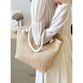 thumbnail image 5 of LAVA Beach Bag Straw Bag for Women, Summer Straw Beach Bag Straw Purse Shoulder Handbags (Khaki), 5 of 7