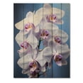 thumbnail image 3 of Designart "Purple Orchids delicate Orchids Black" Floral Print on Natural Pine Wood, 3 of 5
