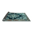 thumbnail image 2 of Ahgly Company Indoor Round Medallion Light Blue Traditional Area Rugs, 4' Round, 2 of 4
