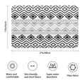 thumbnail image 3 of Boho Black and White Geometric Ethnic Pattern Bathroom Rugs Mat,Non Slip Microfiber Bathroom Rug,Rubber Backing,Soft Bathroom Mats for Bathroom Floor,Tub and Shower,17x27in(43x68cm), 3 of 5